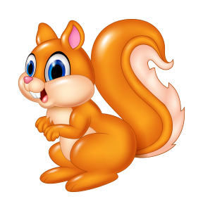 a playful squirrel